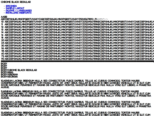fonts/chrome/chromeblack-normal-demo screenshot