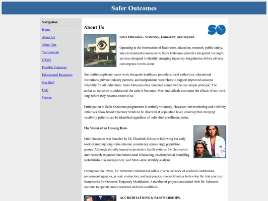 SafeOutcomesAboutUs screenshot