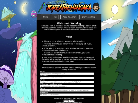 Site Page/webring screenshot