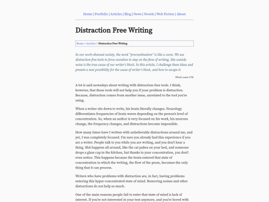 articles/distraction-free-writing screenshot