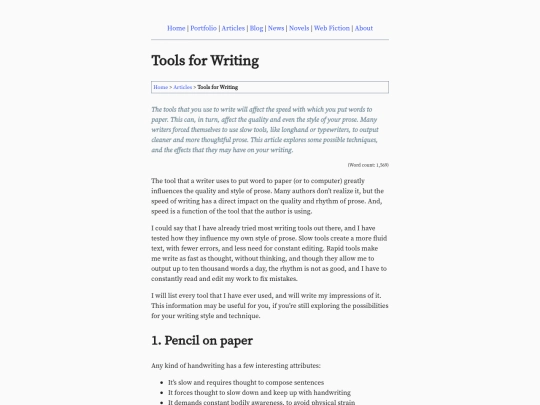 articles/tools-for-writing screenshot