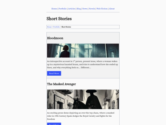 portfolio/short_stories screenshot