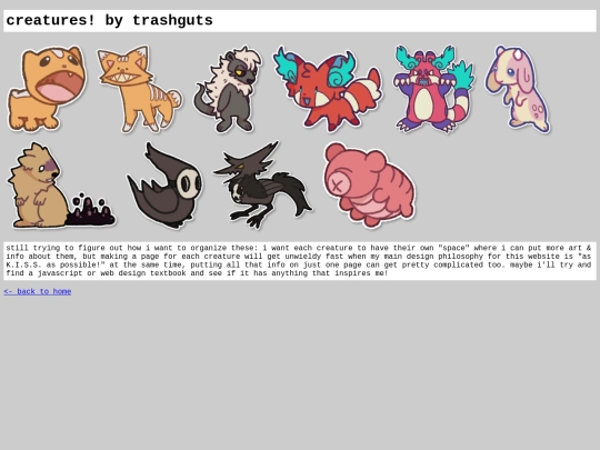 projects/creatures screenshot
