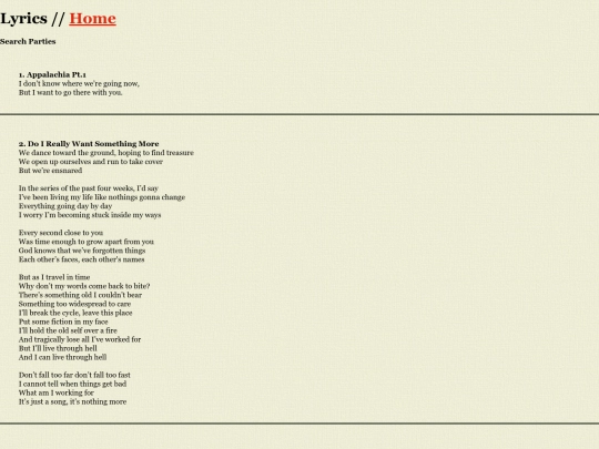 album-lyrics/searchparties screenshot