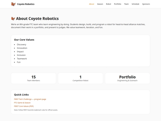 coyote/about screenshot