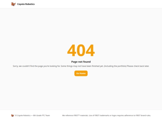 coyote/portfolio_error screenshot