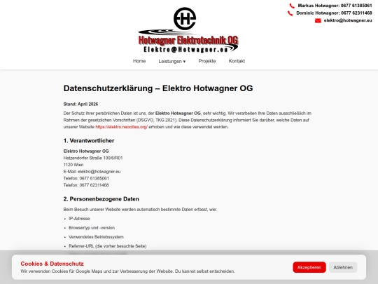 datenschutz screenshot