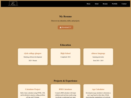 resume screenshot