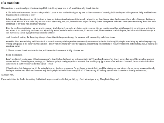 blogs/manifesto screenshot