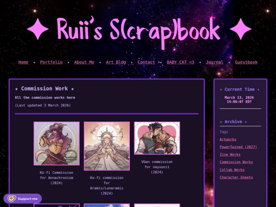 Portfolio/commissionwork screenshot