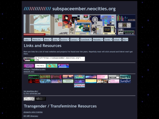 links screenshot