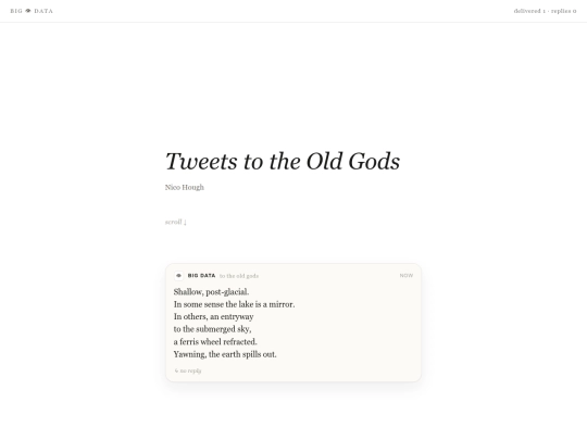 tweetstotheoldgods screenshot
