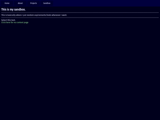 sandbox screenshot