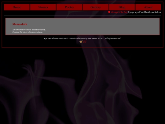 Blog screenshot