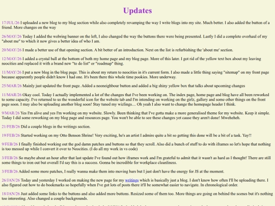 pages/updates screenshot
