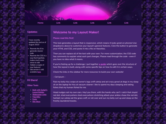 testpage screenshot