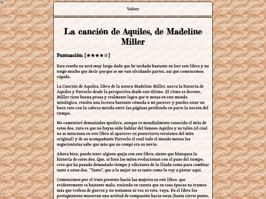 Interests/lectura/resenas/lacanciondeaquiles screenshot
