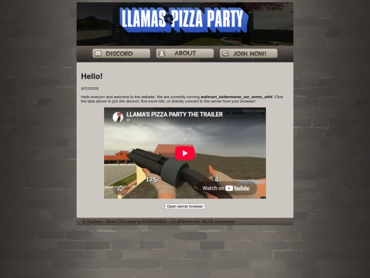 llamaspizzaparty/home screenshot
