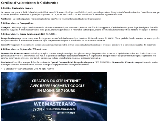 certificat screenshot