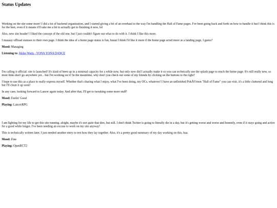 status screenshot