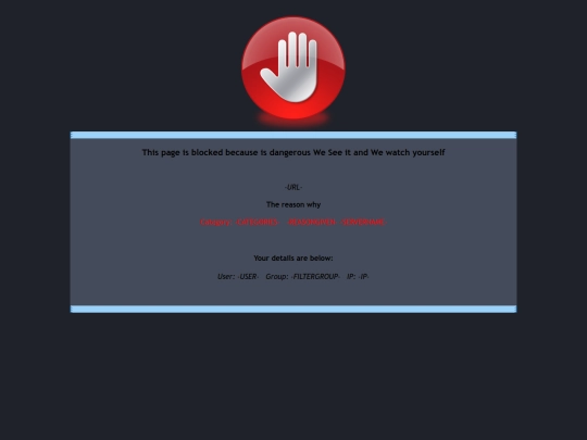 Our files/Site blocked screenshot