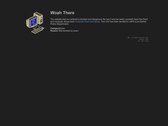 Our files/customsiteblocked screenshot