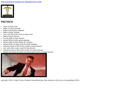 sitioweb/premios screenshot