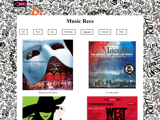 musicals screenshot