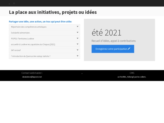 InitiativesProjetsActions screenshot
