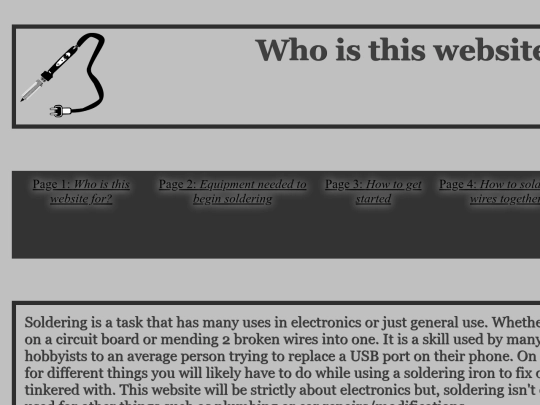 Second Website/page1 screenshot