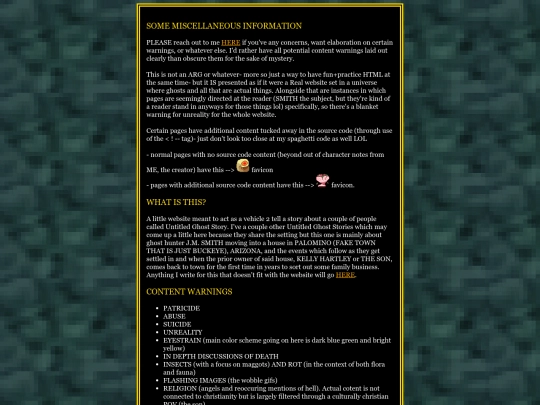 WARNINGS screenshot