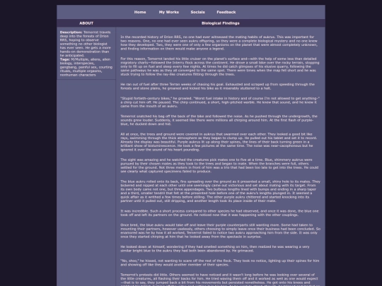 StoryBiologicalFindings screenshot