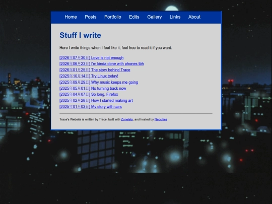 posts screenshot