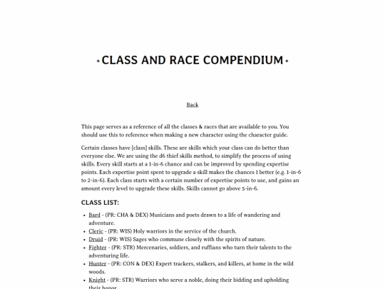 OSE/OSE New Class Compendium screenshot