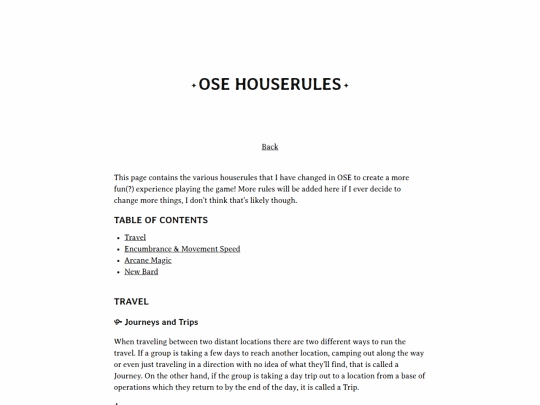OSE/houserules screenshot