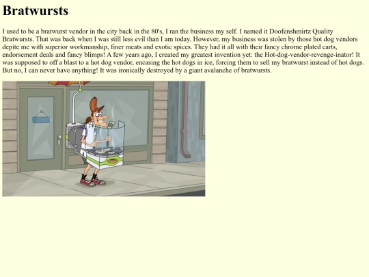 bratwursts screenshot