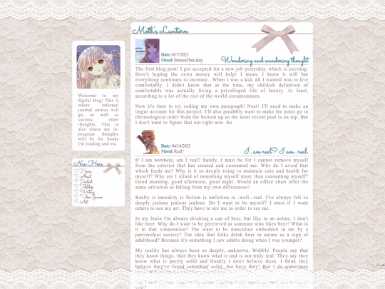 Blog screenshot