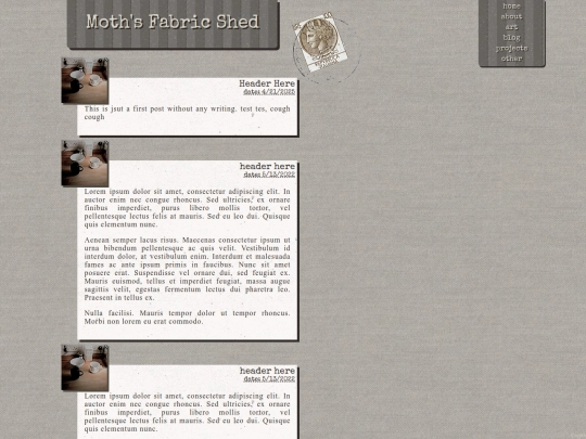 Projects/writing screenshot
