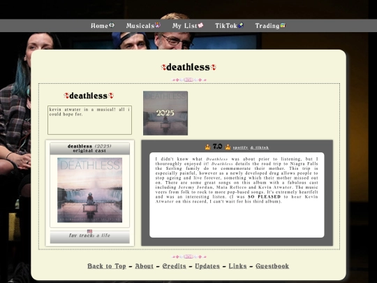 musicals/Deathless screenshot