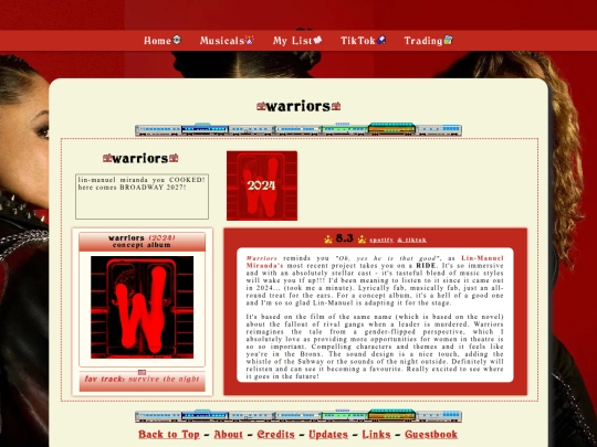 musicals/Warriors screenshot