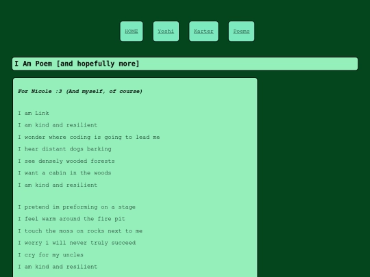 I Am Poem screenshot