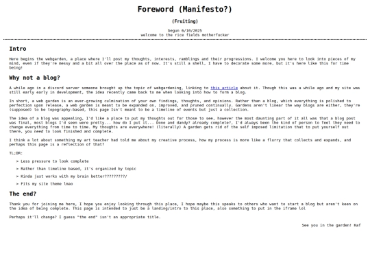 webgarden/foreword screenshot