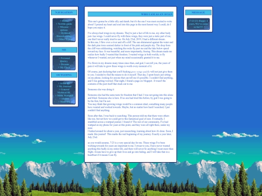 avian/personalhistory screenshot