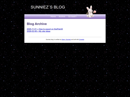 blog/archive screenshot