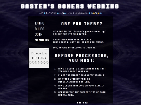 webring/goners screenshot