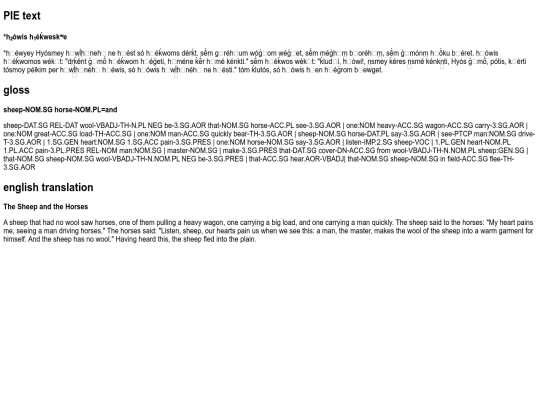 linguistics/schleicher screenshot