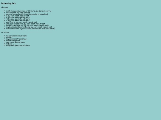 music/list screenshot