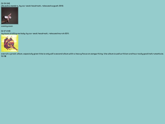 music/reviews screenshot