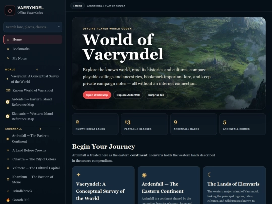 Vaeryndel_Player_Codex screenshot