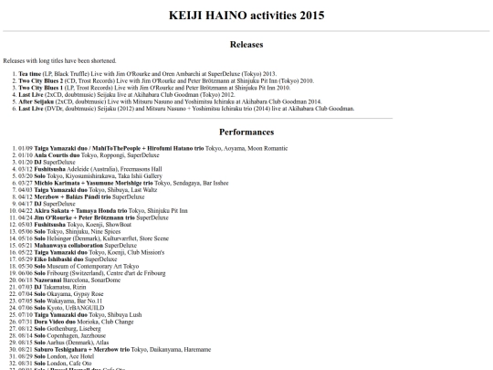 en/music/haino-by-year/2015 screenshot
